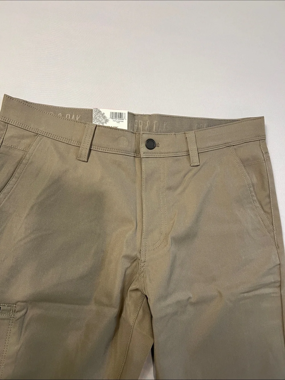 NWT Men's Copper&Oak Khaki Utility Chino Pants - Durable Tan Size 34x32